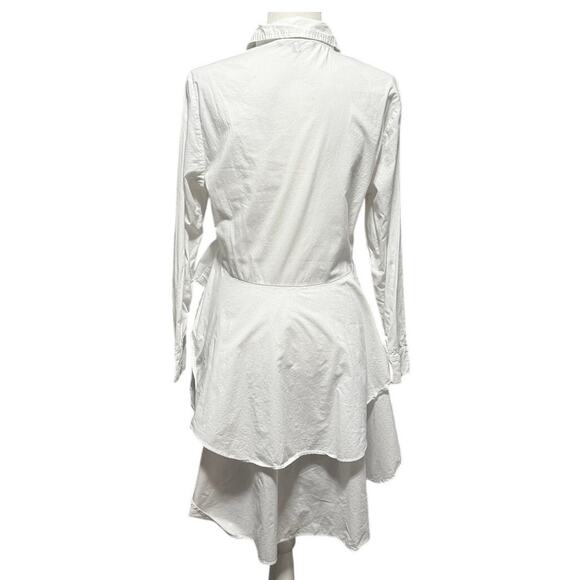 Walter Baker White Ruffled High-Low Button Front Top Whimsy Bridgerton – Size M - Picture 5 of 8